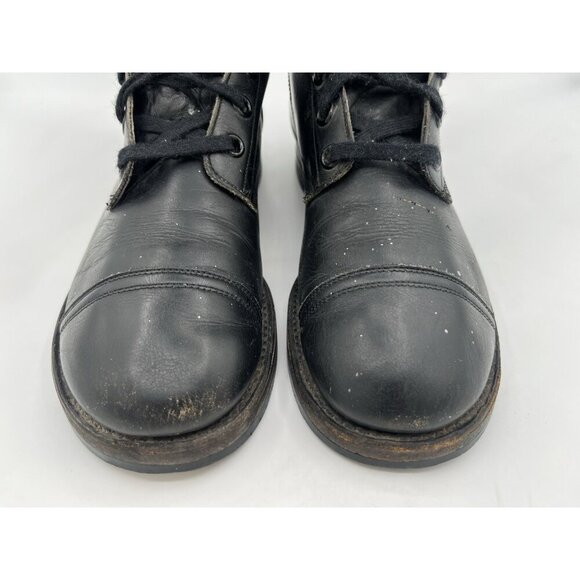 Vtg BFG BF Goodrich Military Combat Capped Toe Black Leather Jump Boot Size 10 main image 8